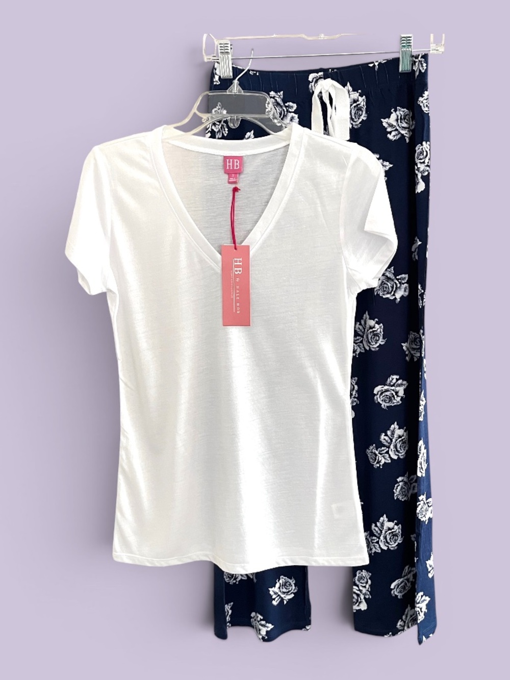Hale Bob Pajama Set Navy White NWT